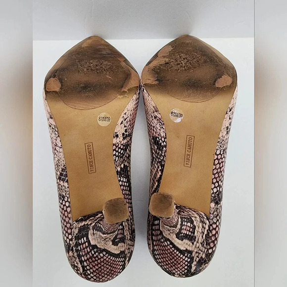 Vince Camuto Women Pointed Toe Slip On Snake Embossed Leather High Heels, sz 8.5 - Picture 11 of 16